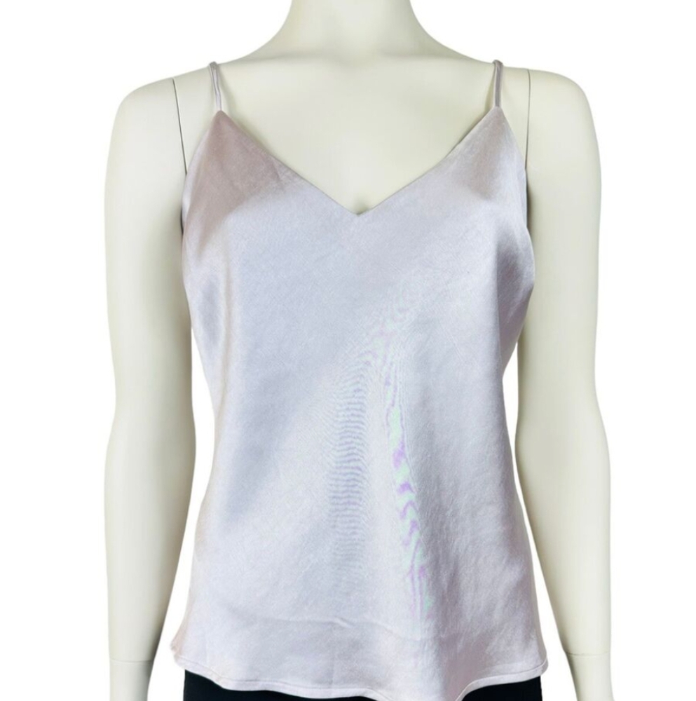 Good American Satin Silver White Camisole Tank Top Size 1